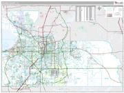 Orange County, FL <br /> Wall Map <br /> Premium Style 2025 Map