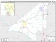 Peach County, GA <br /> Wall Map <br /> Premium Style 2025 Map