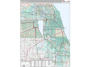 Cook County, IL <br /> Wall Map <br /> Premium Style 2025 Map