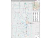 Vermilion County, IL <br /> Wall Map <br /> Premium Style 2025 Map