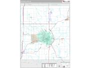 Delaware County, IN <br /> Wall Map <br /> Premium Style 2025 Map