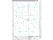 Rush County, IN <br /> Wall Map <br /> Premium Style 2025 Map