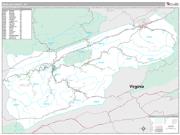 Harlan County, KY <br /> Wall Map <br /> Premium Style 2025 Map