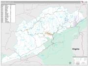 Letcher County, KY <br /> Wall Map <br /> Premium Style 2025 Map