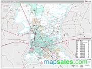 E. Baton Rouge County, LA <br /> Wall Map <br /> Premium Style 2025 Map