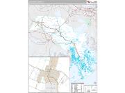 Lafourche County, LA <br /> Wall Map <br /> Premium Style 2025 Map