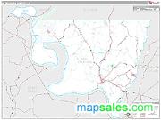 W. Feliciana County, LA <br /> Wall Map <br /> Premium Style 2025 Map