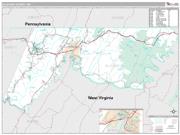 Allegany County, MD <br /> Wall Map <br /> Premium Style 2025 Map