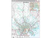 Baltimore County, MD <br /> Wall Map <br /> Premium Style 2025 Map