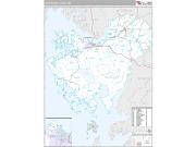 Dorchester County, MD <br /> Wall Map <br /> Premium Style 2025 Map