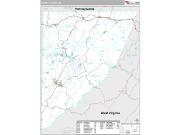 Garrett County, MD <br /> Wall Map <br /> Premium Style 2025 Map