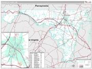 Washington County, MD <br /> Wall Map <br /> Premium Style 2025 Map