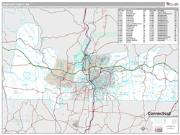 Hampden County, MA <br /> Wall Map <br /> Premium Style 2025 Map