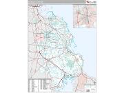 Plymouth County, MA <br /> Wall Map <br /> Premium Style 2025 Map