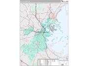 Suffolk County, MA <br /> Wall Map <br /> Premium Style 2025 Map