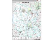 Worcester County, MA <br /> Wall Map <br /> Premium Style 2025 Map
