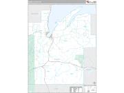 Baraga County, MI <br /> Wall Map <br /> Premium Style 2025 Map