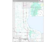 Bay County, MI <br /> Wall Map <br /> Premium Style 2025 Map