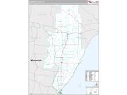 Menominee County, MI <br /> Wall Map <br /> Premium Style 2025 Map