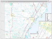 Monroe County, MI <br /> Wall Map <br /> Premium Style 2025 Map