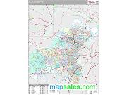 St. Louis County, MO <br /> Wall Map <br /> Premium Style 2025 Map