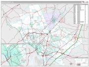 Mercer County, NJ <br /> Wall Map <br /> Premium Style 2025 Map