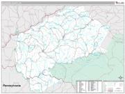 Delaware County, NY <br /> Wall Map <br /> Premium Style 2025 Map