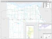 Mercer County, ND <br /> Wall Map <br /> Premium Style 2025 Map