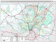 Hamilton County, OH <br /> Wall Map <br /> Premium Style 2025 Map