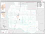 Tillman County, OK <br /> Wall Map <br /> Premium Style 2025 Map