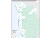 Curry County, OR <br /> Wall Map <br /> Premium Style 2025 Map