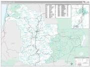 Douglas County, OR <br /> Wall Map <br /> Premium Style 2025 Map