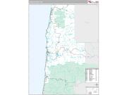Lincoln County, OR <br /> Wall Map <br /> Premium Style 2025 Map