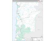 Tillamook County, OR <br /> Wall Map <br /> Premium Style 2025 Map