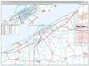 Erie County, PA <br /> Wall Map <br /> Premium Style 2025 Map