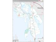 Bristol County, RI <br /> Wall Map <br /> Premium Style 2025 Map
