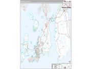 Newport County, RI <br /> Wall Map <br /> Premium Style 2025 Map