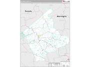 Buchanan County, VA <br /> Wall Map <br /> Premium Style 2025 Map