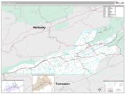 Lee County, VA <br /> Wall Map <br /> Premium Style 2025 Map
