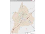 Harrisonburg County, VA <br /> Wall Map <br /> Premium Style 2025 Map