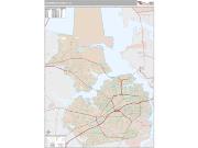 Portsmouth County, VA <br /> Wall Map <br /> Premium Style 2025 Map