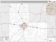 Abilene Metro Area <br /> Wall Map <br /> Premium Style 2025 Map