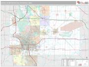 Akron Metro Area <br /> Wall Map <br /> Premium Style 2025 Map