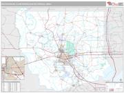 Baton Rouge Metro Area <br /> Wall Map <br /> Premium Style 2025 Map