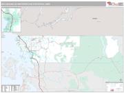 Bellingham Metro Area <br /> Wall Map <br /> Premium Style 2025 Map