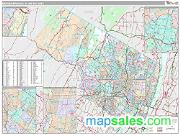 Bergen-Passaic Metro Area <br /> Wall Map <br /> Premium Style 2025 Map