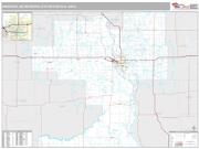 Bismarck Metro Area <br /> Wall Map <br /> Premium Style 2025 Map