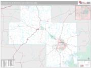 Bloomington Metro Area <br /> Wall Map <br /> Premium Style 2025 Map