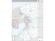 Buffalo-Cheektowaga-Niagara Falls Metro Area <br /> Wall Map <br /> Premium Style 2025 Map