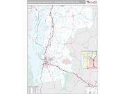 Burlington-South Burlington Metro Area <br /> Wall Map <br /> Premium Style 2025 Map